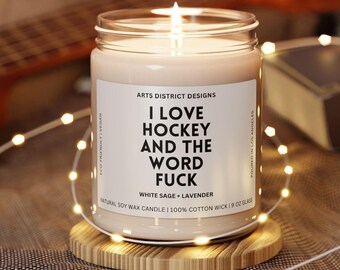 Hockey Gift, Funny Hockey Candle, Hockey Lover Gift, Funny Hockey Gifts, Hockey Candles, Hockey Player Gift, Hockey Coach Gift, Funny Gifts