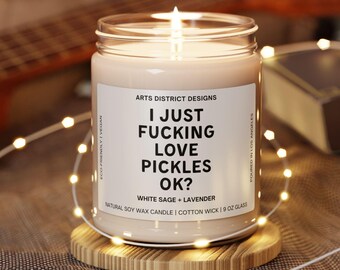 Pickle Gift, Funny Pickle Candle, Pickle Lover Gift, Pickle Gifts, Pickle Candles, Funny Candles, Funny Gifts, Fun Rude Candle, Swear Candle