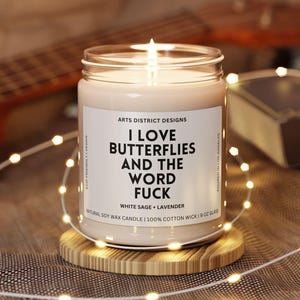 Butterfly Gift, Funny Butterfly Candle, Butterfly Lover Gift, Butterfly Gifts, Funny Butterfly Candles, Funny Gifts, Butterfly Lover Candle