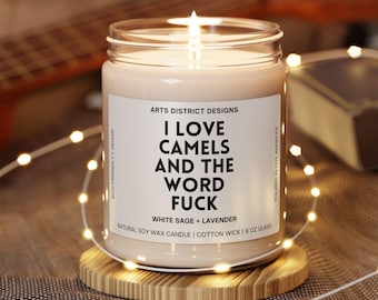 Regalo a forma di cammello, candela a forma di cammello divertente, regalo per amanti dei cammelli, regali divertenti a forma di cammello, candele a forma di cammello, candela maleducata, candele volgari, candele volgari, candele carine, candele profumate