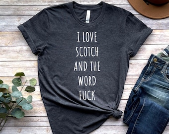 Scotch-tröja, rolig skotsk whisky-present, present till skotsk whiskyälskare, skotsk whisky-t-shirt, rolig alkohol-tröja, drickskjortor, roliga presenter, present till skotsk whiskydrickare