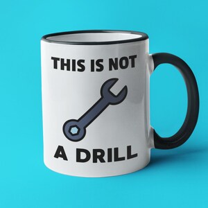 Handyman Mug, Handyman Gift, Dad Mug, Funny Drill Mug, Gift For Him, Funny Dad Gifts, Father&#39;s Day Gift, Gifts For Men, Funny Coffee Mugs