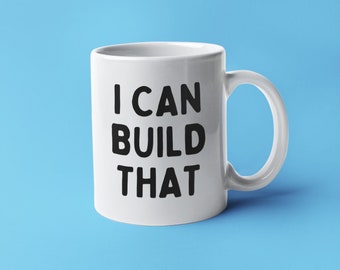 Klusjesman mok, cadeau voor klusjesman, papa mok, papa cadeau, grappige mokken, man mok, schrijnwerker cadeau, vriendje mok, klusjesman Cup, ik kan dat bouwen