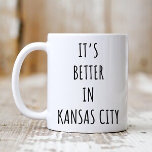 Taza de Kansas City, regalo divertido de Kansas City, taza de café de Kansas City, taza de café divertida, Missouri, estado de Kansas, regalo de mudanza, taza de Kansas City