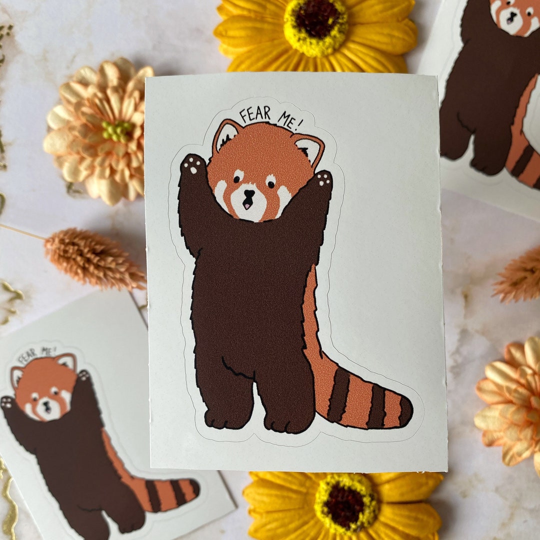 Red Panda Stickers Cute Stickers Laptop Stickers Etsy