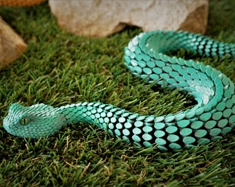 Figurine serpent | Animal jouet | Modèle articulé Viper | Grande