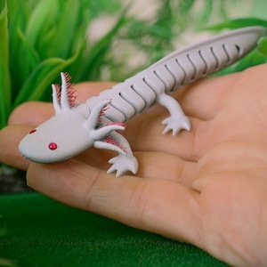 Axolotl Figure| Articulated Toy Salamander | Lifelike Model