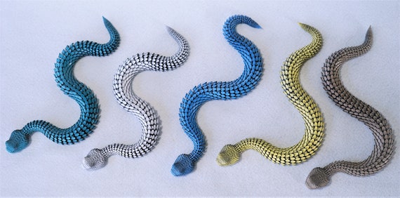 ヘビのフィギュア | おもちゃの動物 | 連結式モデル 毒蛇 | 中サイズ