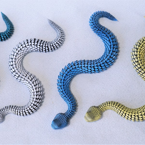 Figura Serpiente / Animal de Juguete / Modelo Articulado Viper / Mediano