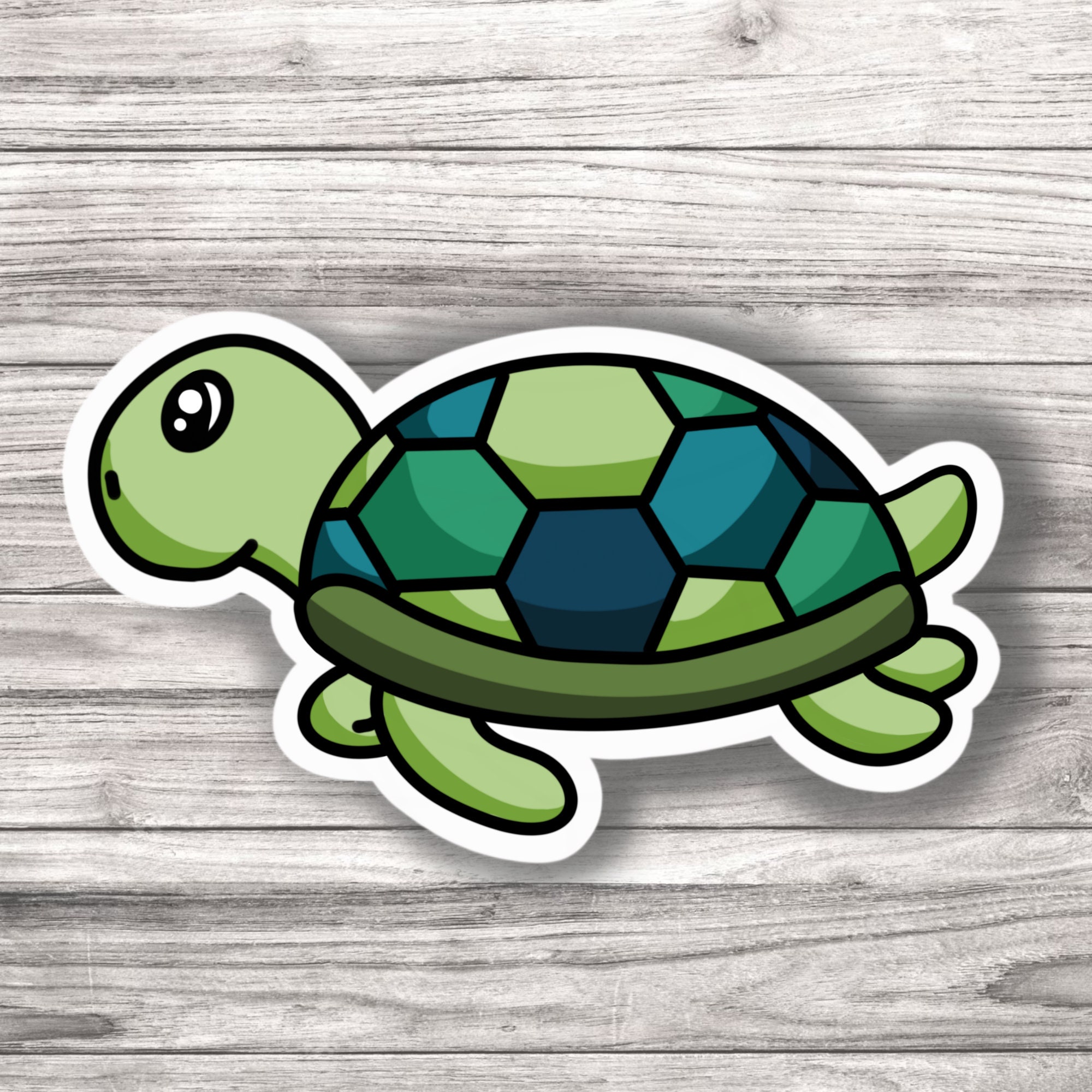 Turtle Laminated Vinyl Sticker - Etsy