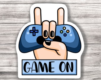 Game On - Controlador de juegos - Pegatina de vinilo laminado