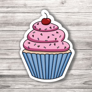 Cupcake Fruit Laminated Vinyl Sticker