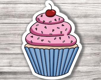 Cupcake Fruit Laminated Vinyl Sticker