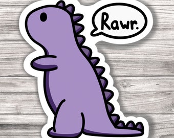 Dino Rawr Dinosaur Laminated Vinyl Sticker