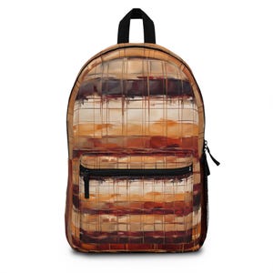 Stylish Backpack, Trendy School Bag, Travel Backpack, Art-Inspired Rucksack, Gift for Students, Bohemian Backpack