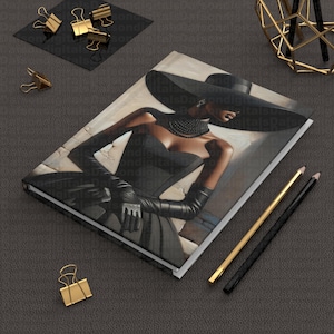 Black Hardcover Journal Matte | Black Women Journal | African American Journal | Woman Journal | Black Gift