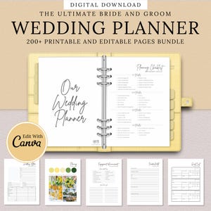 Bride & Bride Customizable Printable Wedding Planner - Planning Guide, Organizer and Ready-to-Print Kit for Your Dream Day