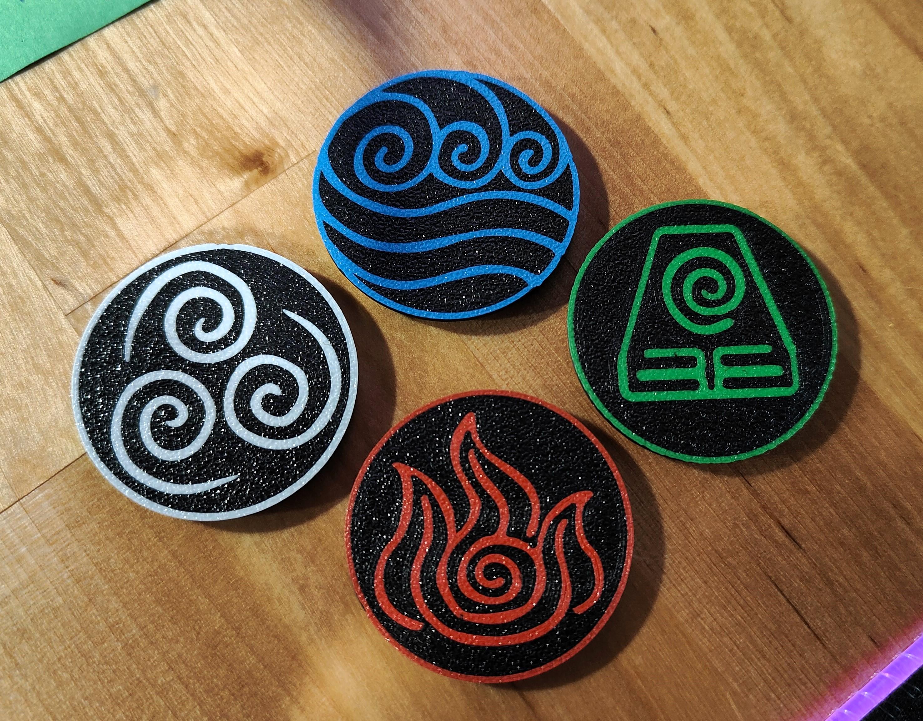 Elemental Fridge Magnets - Set - Etsy