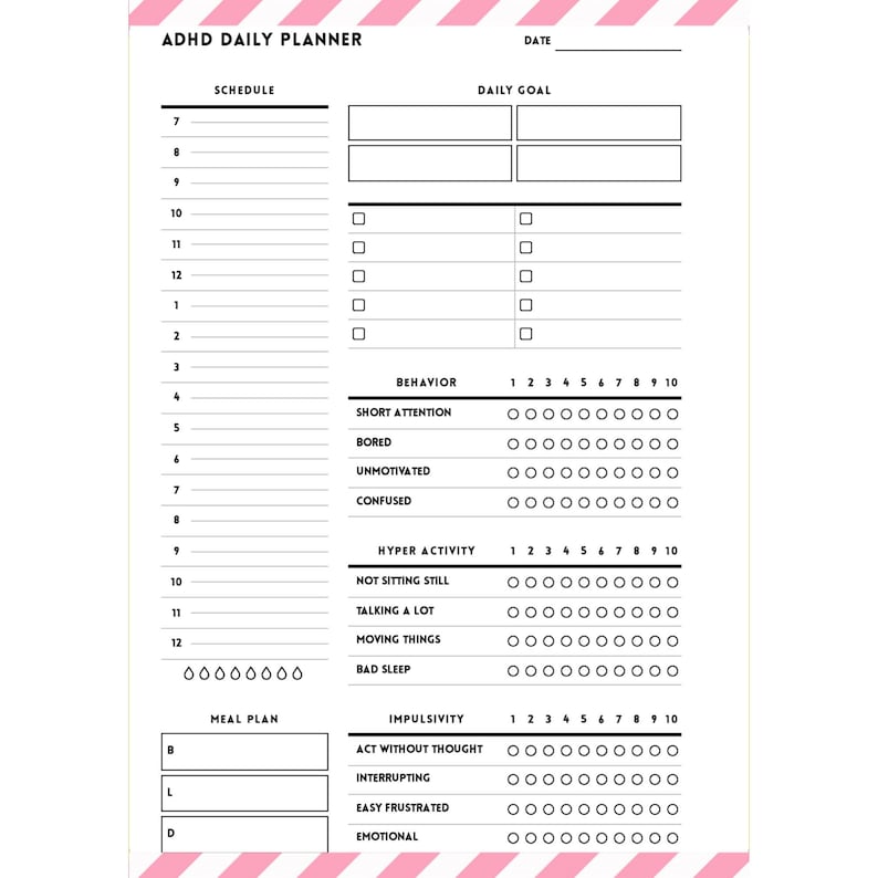 ADHD Daily Planner ADHD Planner For Adults Life Planner For Etsy 