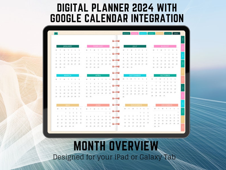 Digital Planner 2024 With Google Calendar Integration, Goodnotes