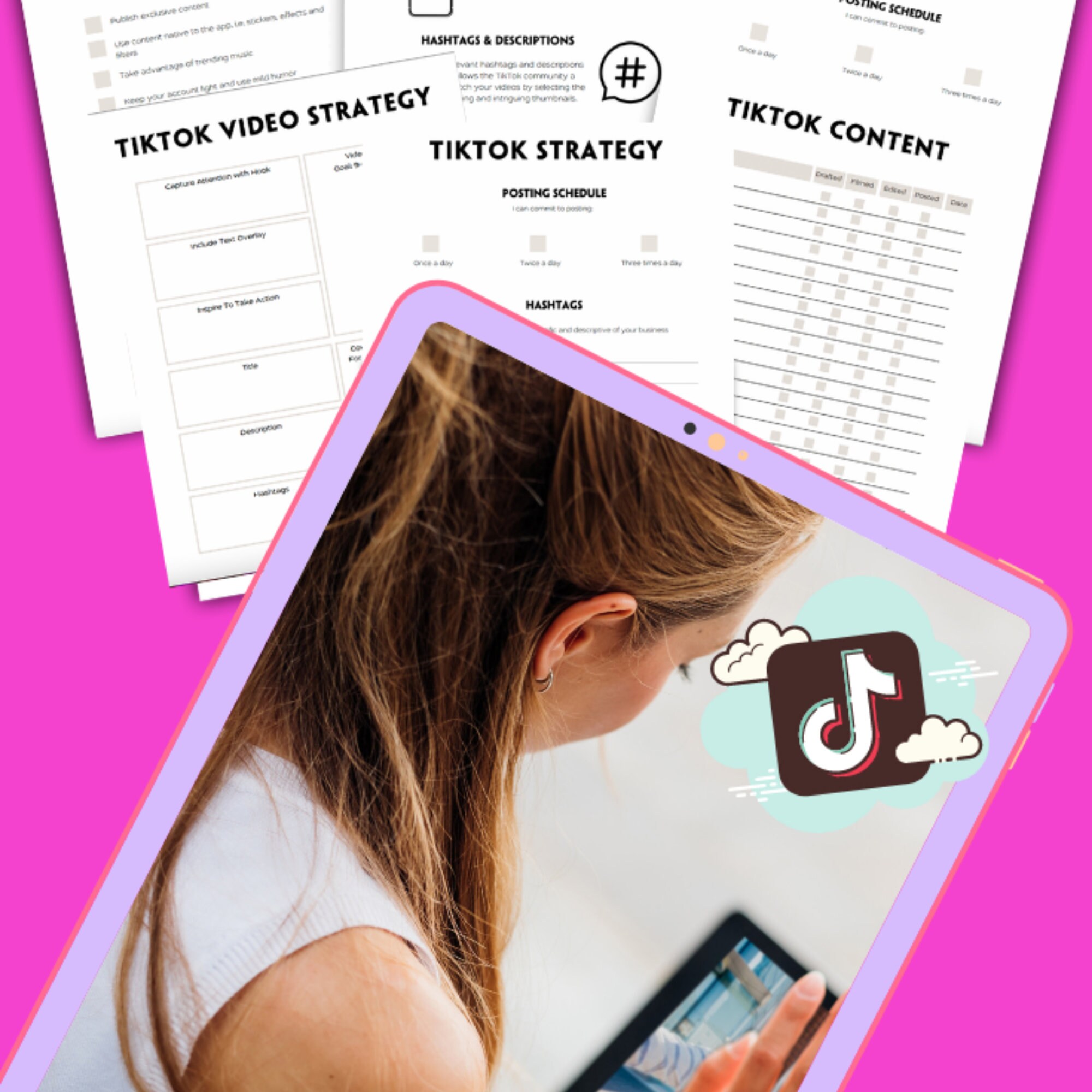 Would you like to have a TikTok Planner that keeps you on track by posting NEW TikTok Videos every single day?