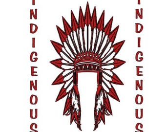 Indígena con tocado