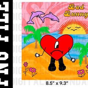 Envoltura de vaso de Bad Bunny Sublimación Un Verano Sin Ti PNG Benito Worlds Hottest Tour Imagen PNG Descarga digital Archivo de imagen