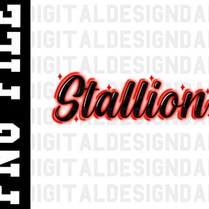 Red Stallion Airbrush Effect PNG 90s 2000s y2k Style Picture PNG Digital Download Image File Sublimation
