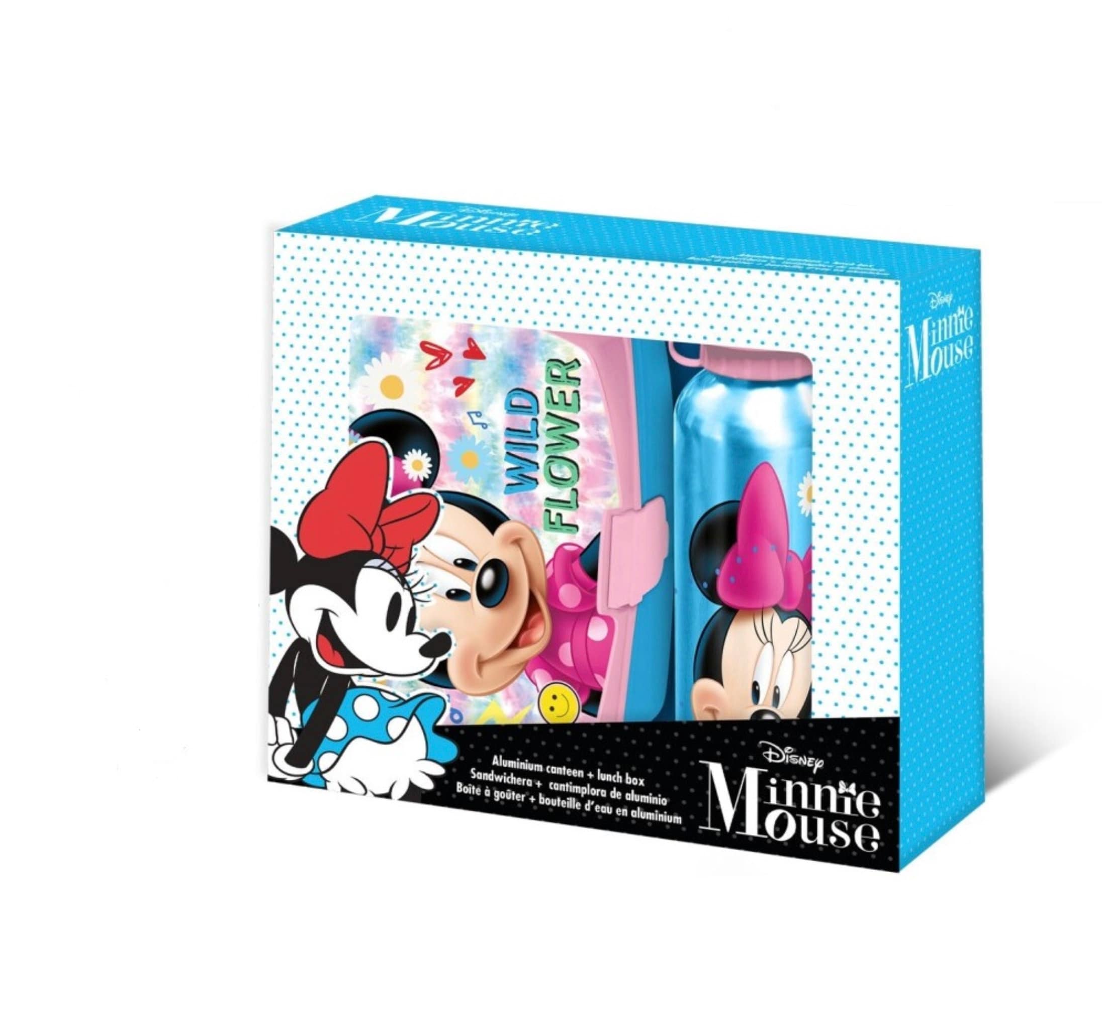 Disney Minnie Mouse Lunch Box and Water Bottle Set 2 Piece