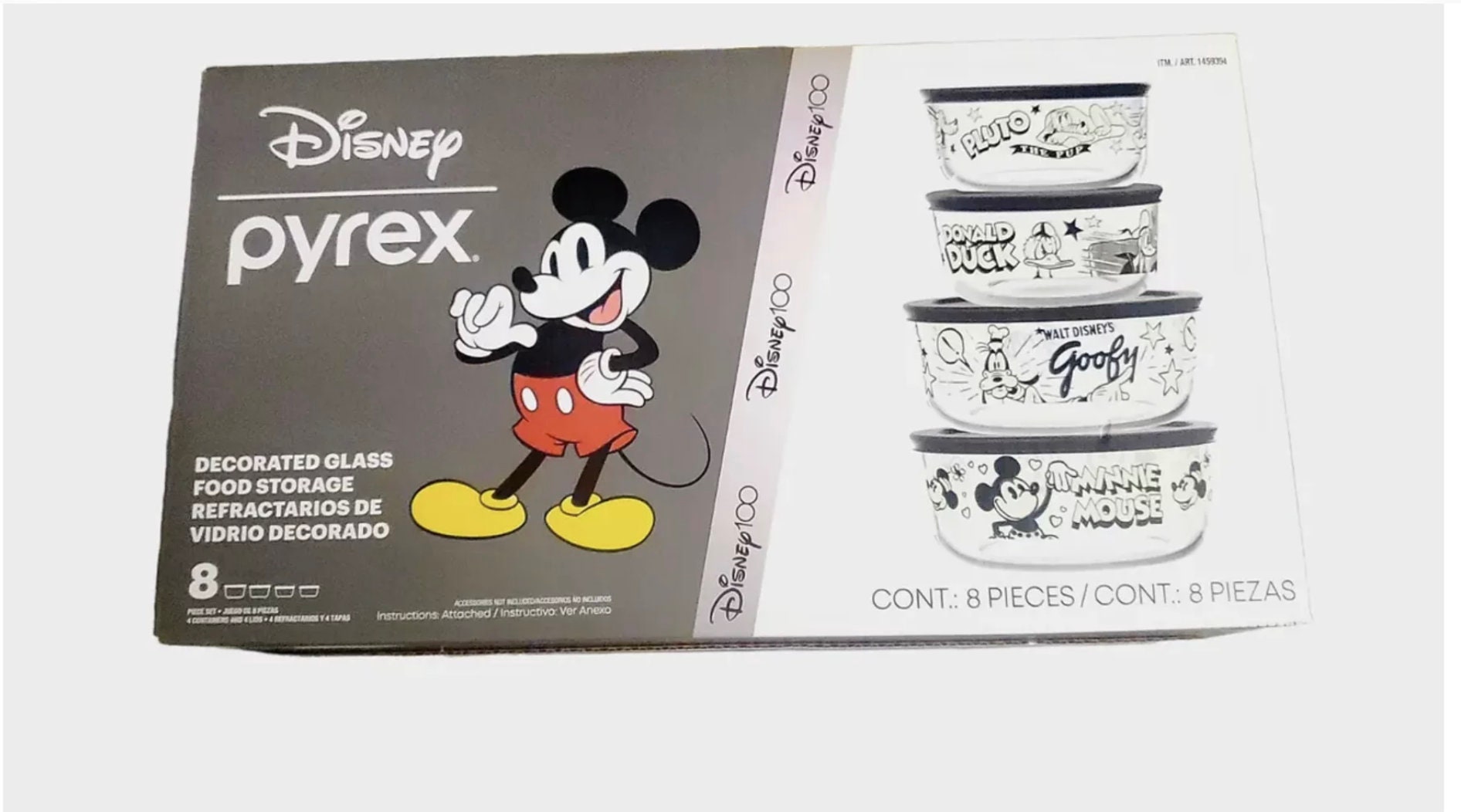 Disney Mickey & Mini Mouse Pyrex in 2023  Glass storage containers, Pyrex,  Disney kitchen