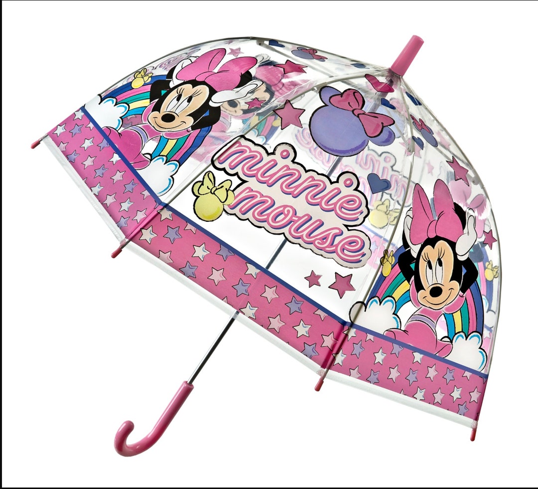 Disney Europe Minnie Mouse Umbrella Pink Clear Deep Curve Medium Girl