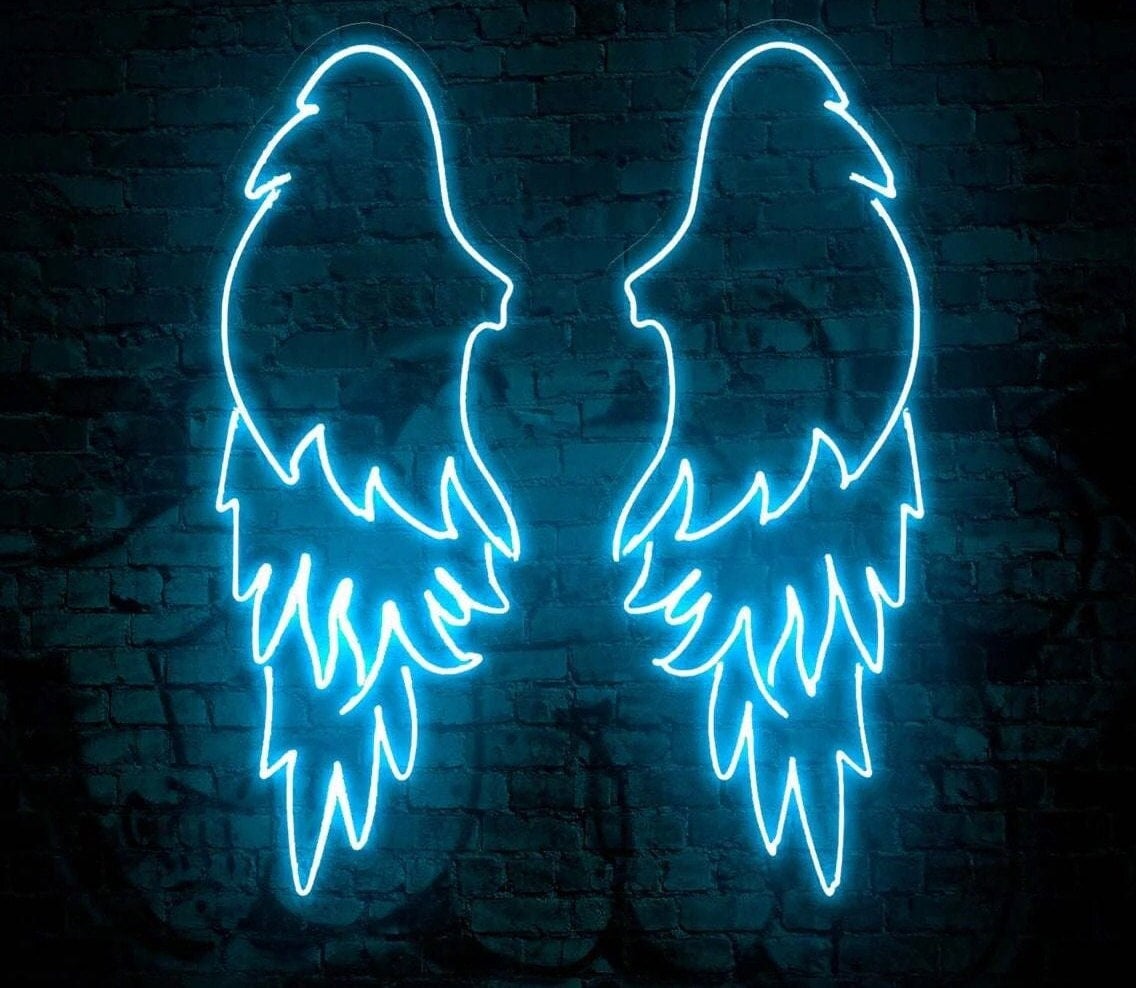 Angel Wings Neon Light - Etsy