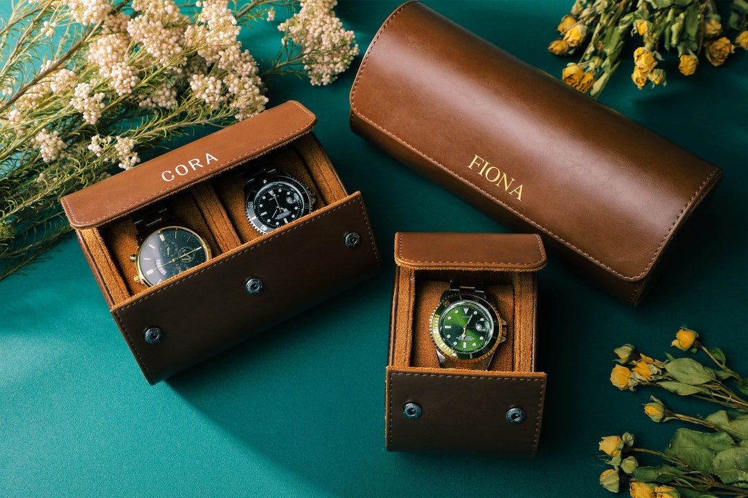 Custom Watch Box Travel Watch Box Personalised Leather Watch Etsy
