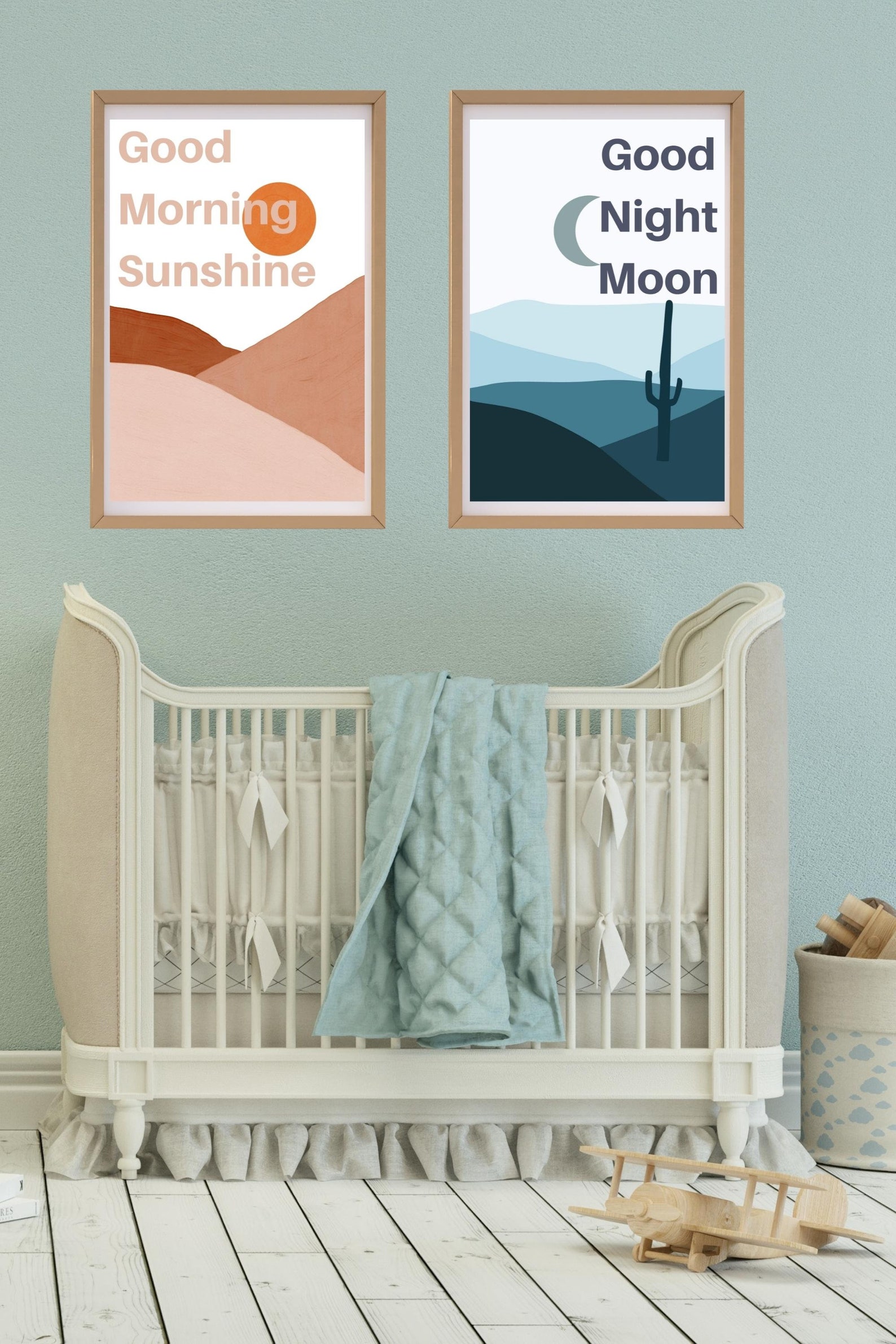 Nursery Wall Art, Boho Nursery Print Set, Modern Nursery Wall Art, Good