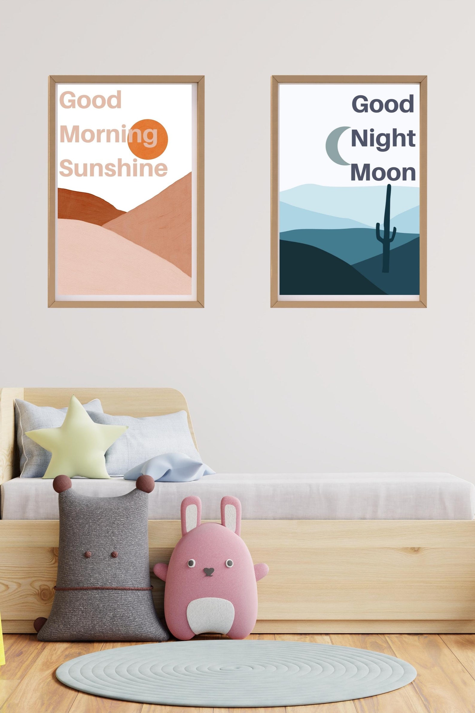 Nursery Wall Art, Boho Nursery Print Set, Modern Nursery Wall Art, Good