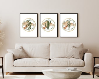 cactus prints, paper cactus prints, cactus artwork, cactus wall art print, 4 piece wall art, botanical print, 11x14 prints set of 4, neutral