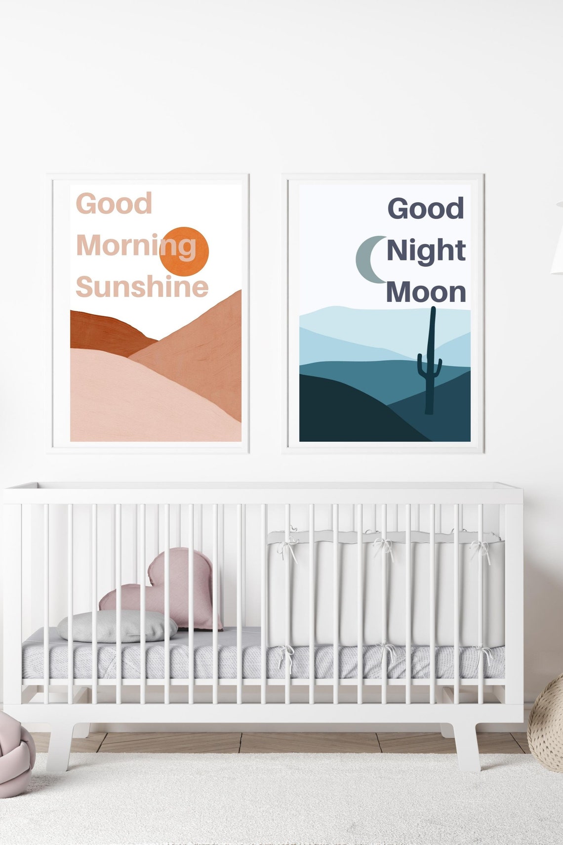 Nursery Wall Art, Boho Nursery Print Set, Modern Nursery Wall Art, Good