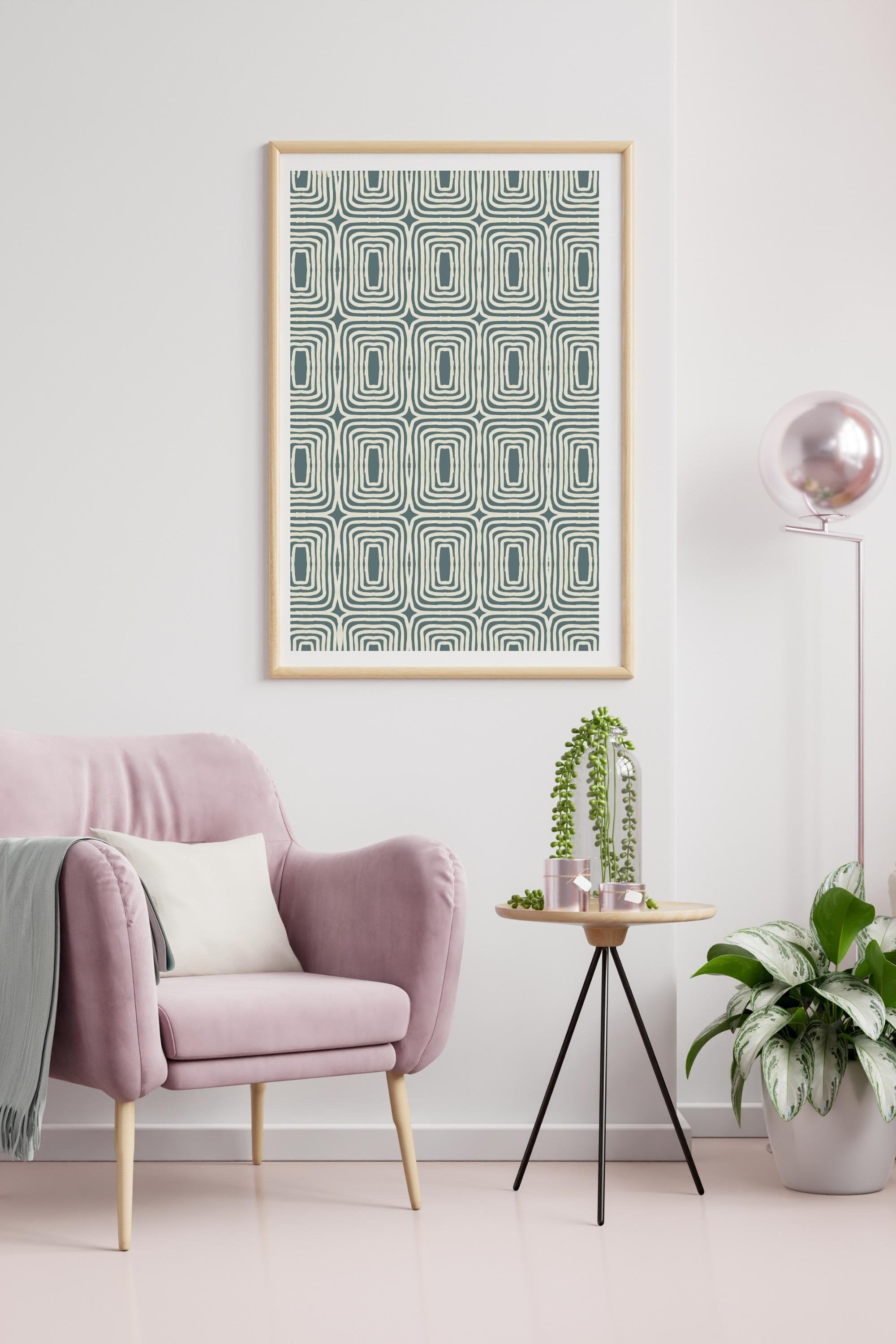 Beautiful view of Bold Geometric Art For Small Apartments