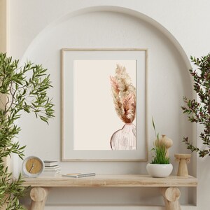 pampa, blush abstract art, vase with pampas, pampas grasses, blush floral prints, downloaded art print, popular printable wall art, wall art