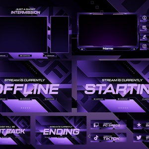 Pacote Visionário de Sobreposição de Stream || Pacote mínimo de sobreposições de fluxo completo || Telas || Sobreposição de webcam || Painéis