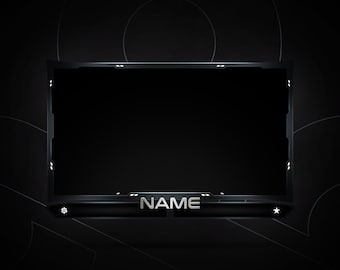 Animated Webcam Overlay Template/ Black Webcam Overlay Template//Twitch Overlay Template/Facecam overlay Template