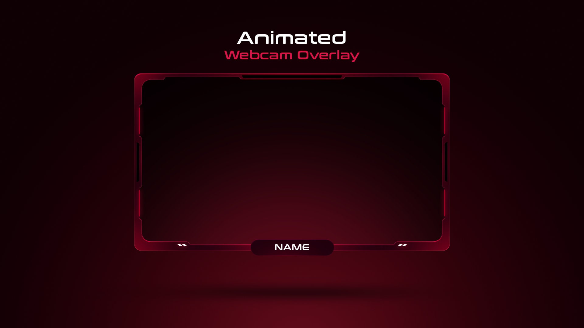 Animated Red Webcam Overlay Template: Rounded Stream Overlay - Etsy