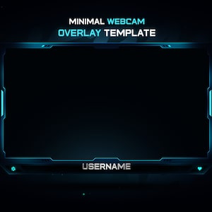 Modello di sovrapposizione webcam Twitch animato minimale
