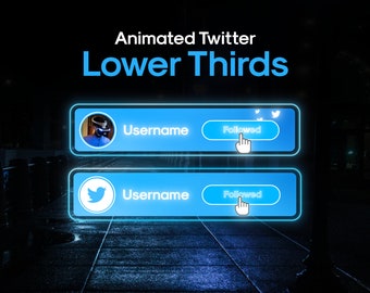 Animated Twitter Lower Third: Social Media Stream Poupup