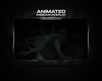 Clean Animated Grey Webcam Overlay for Streamers