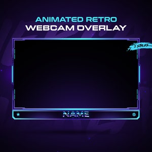 Animated Webcam Overlay // Animated Retro Style Webcam Overlay Template