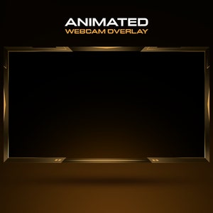Minimal Yellow Webcam Overlay // Animated Webcam Overlay Template