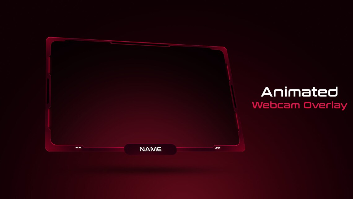 Animated Red Webcam Overlay Template: Rounded Stream Overlay - Etsy