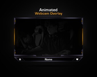 Black and Yellow Webcam Overlay/Yellow Webcam Overlay/Animated Facecam Overlay/ Stream Overlays