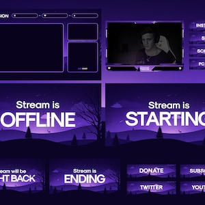 Artemis Animated Stream Overlay Pack || Aesthetic Twitch Overlays Pack